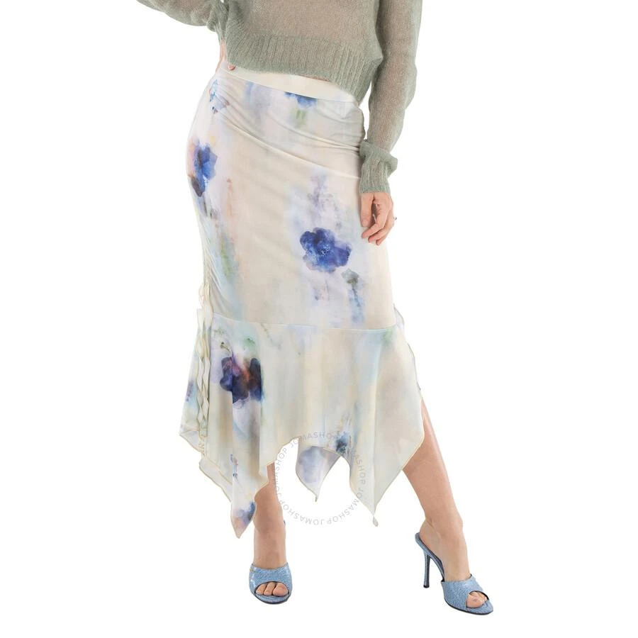 Acne Studios Acne Studios Enola Floral Asymmetric Midi Skirt, Size Medium 1