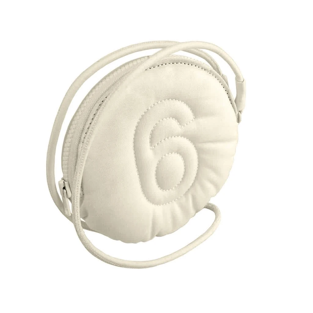 MM6 Ladies White Logo Padded Wallet 1