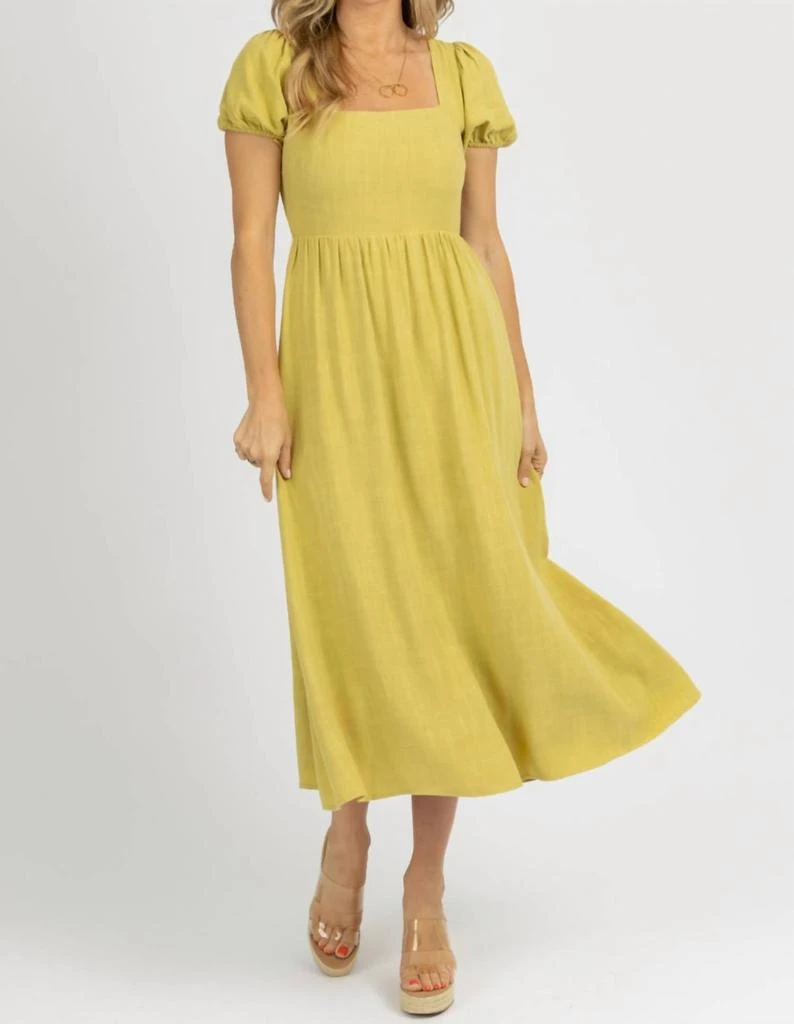 Endless Blu. - PUFF SLEEVE OPEN-BACK MIDI DRESS  On Sale Now with Up to 7%  Off | Discover Exclusive Deals & Savings at BeyondStyle  Authentic Endless  Blu. women > dresses >