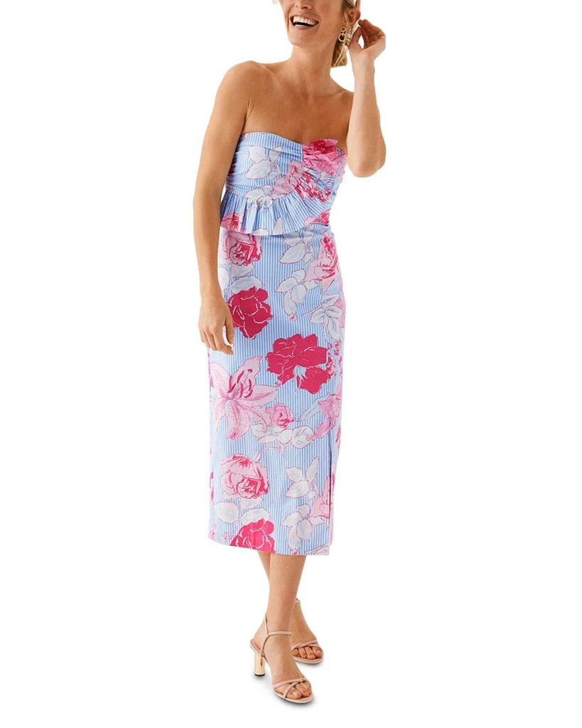 Vineyard Vines Floral Strapless Dress 3