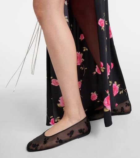Magda Butrym Embroidered mesh ballet flats 4