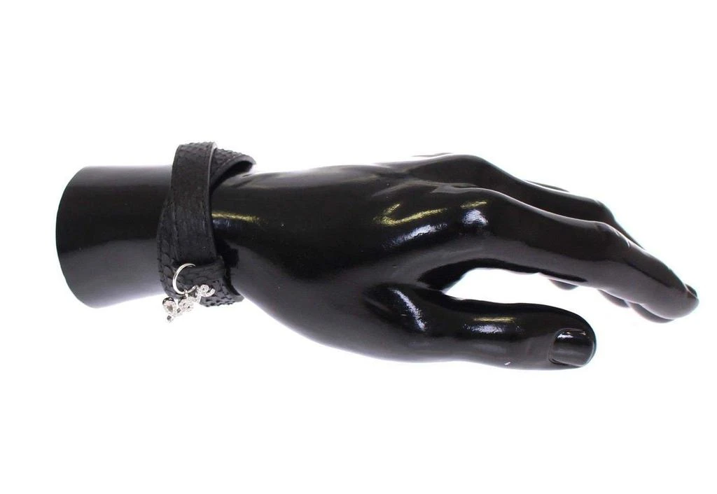 Nialaya Snakeskin CZ LOVE 925 Silver Bracelet 5