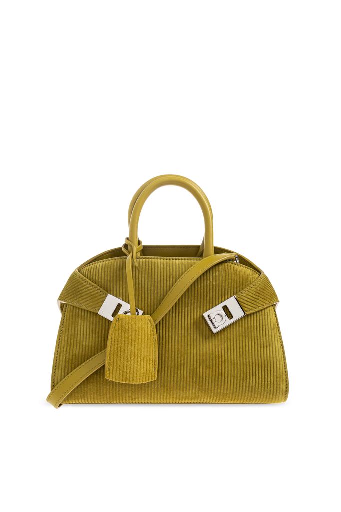 トートバッグ SALVATORE FERRAGAMO BLUE DENIM LARGE TT SIGN SHOPPING BAG Ferragamo Blue Denim Large Tt Sign Shopping Bag | italist