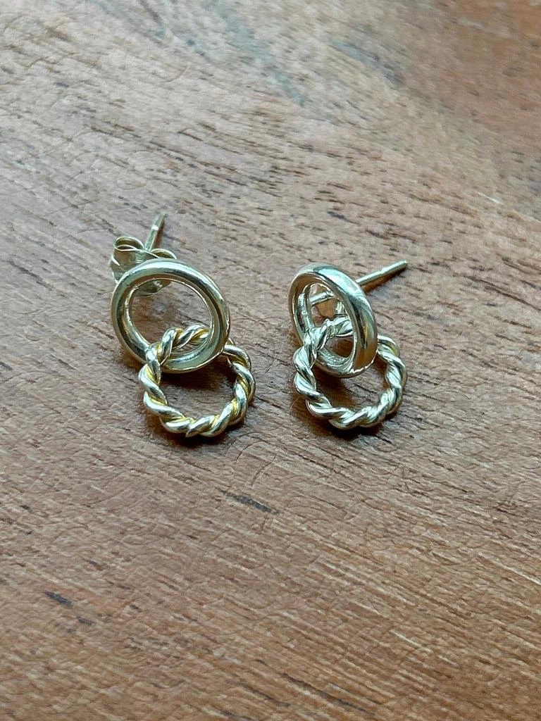 Maslo Jewelry Maslo Jewelry - Women
s Smooth And Twisted Hoop Earrings