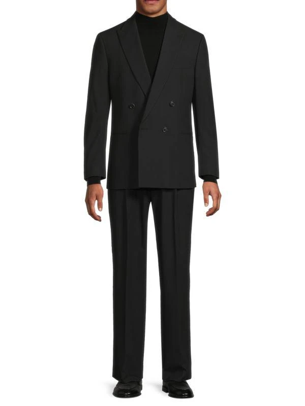 Karl Lagerfeld Paris Solid Double Breasted Modern-Fit Suit 1