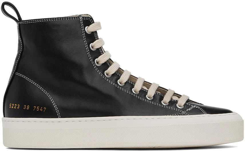 Common Projects Black Tournament High Sneakers 1