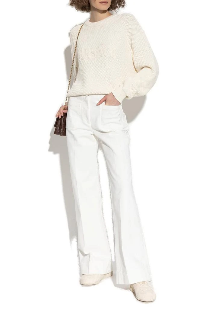 Versace Versace Logo-Embroidered Crewneck Jumper 4