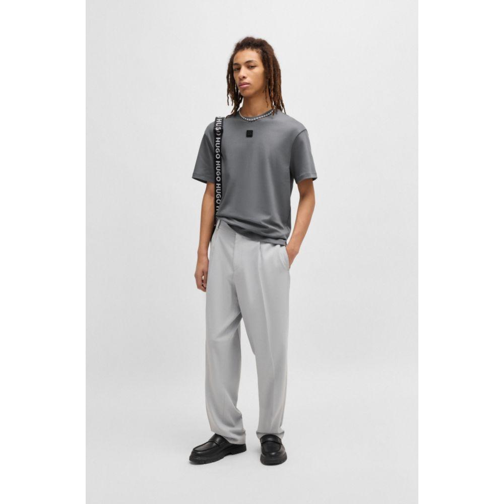 Hugo Boss Interlock-cotton regular-fit T-shirt with stacked logo