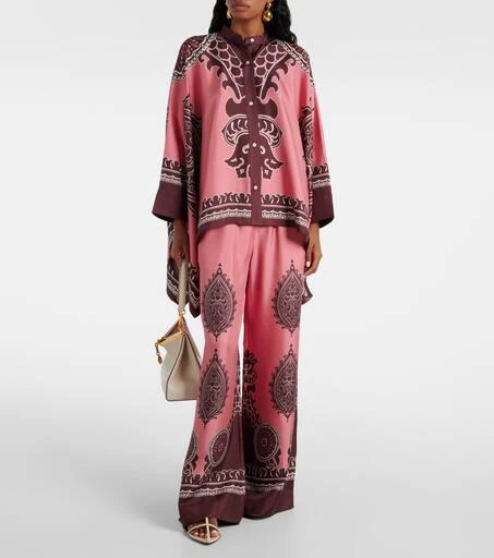 LA DOUBLE J Printed silk palazzo pants 2