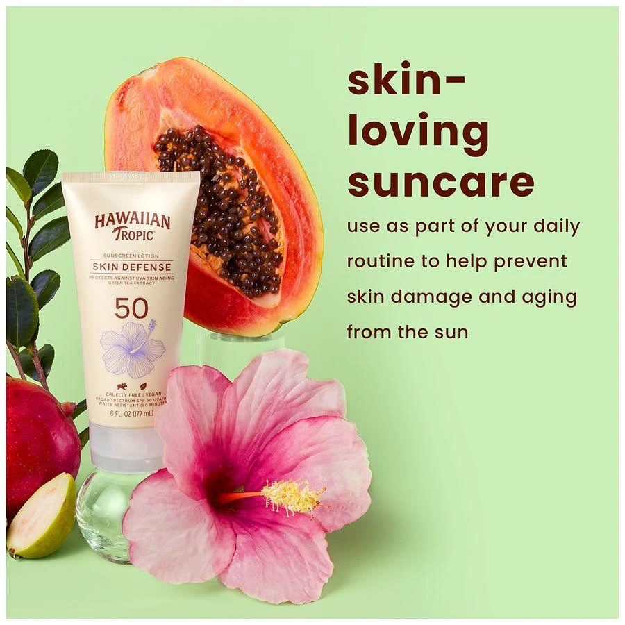 Hawaiian Tropic Skin Defense Sunscreen Lotion SPF 50 With Green tea extract 5