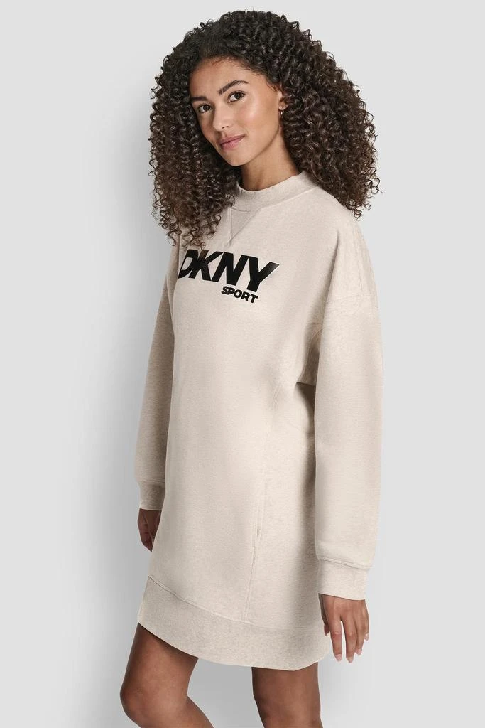DKNY FLOCKED LOGO SHIFT SNEAKER DRESS 3