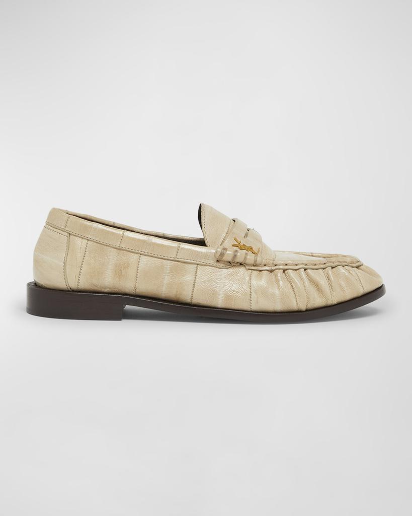 Yves Saint Laurent Le Leather YSL Penny Loafers - Shoes
