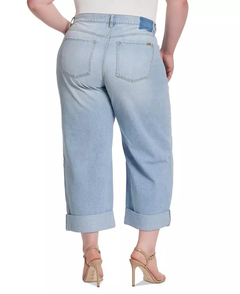 Jessica Simpson Trendy Plus Size Wide-Leg Boyfriend Jeans 2