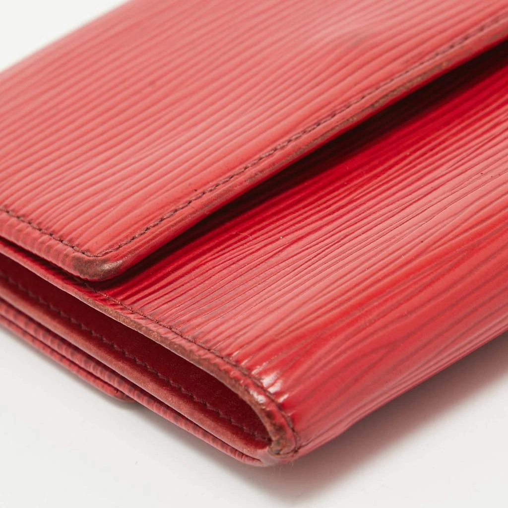 Louis Vuitton Louis Vuitton Red Epi Leather Elise Wallet 14