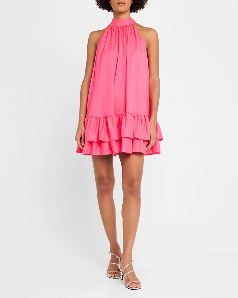 Alice + Olivia Erna Tie-Neck Halter Mini Dress 2