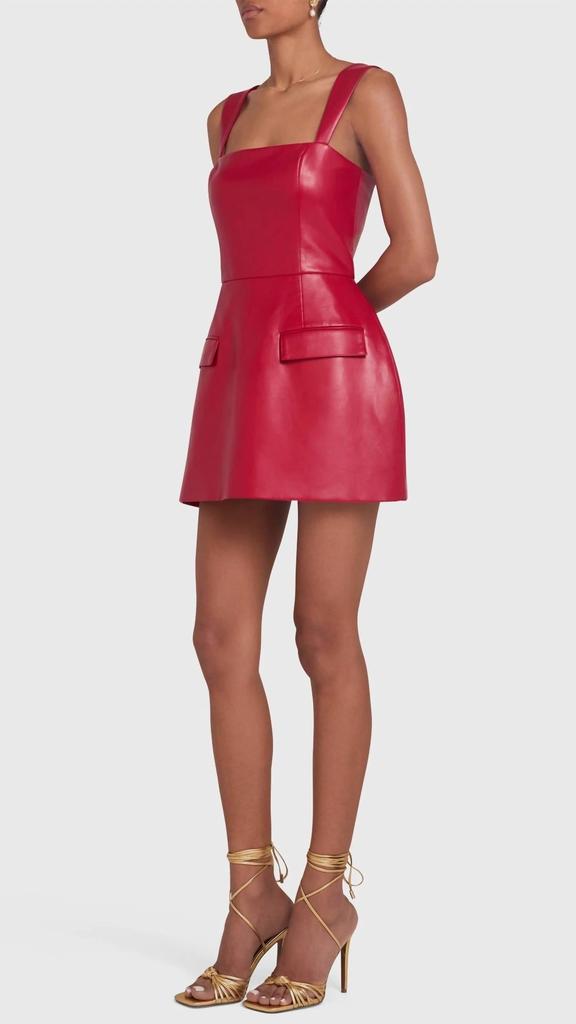 Amanda Uprichard Amanda Uprichard - Bethany Faux Leather Skort Romper