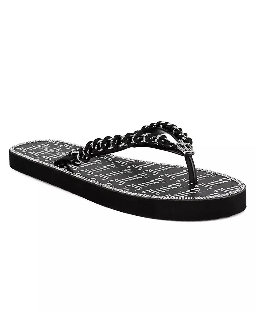 Juicy Couture Women's Spacey 2 Chain Detail Flip Flop Sandals