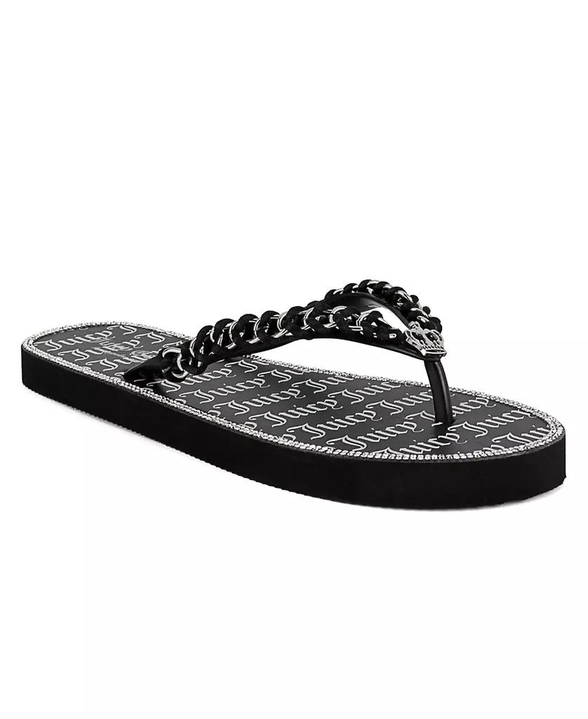 Juicy Couture Women's Spacey 2 Chain Detail Flip Flop Sandals 1