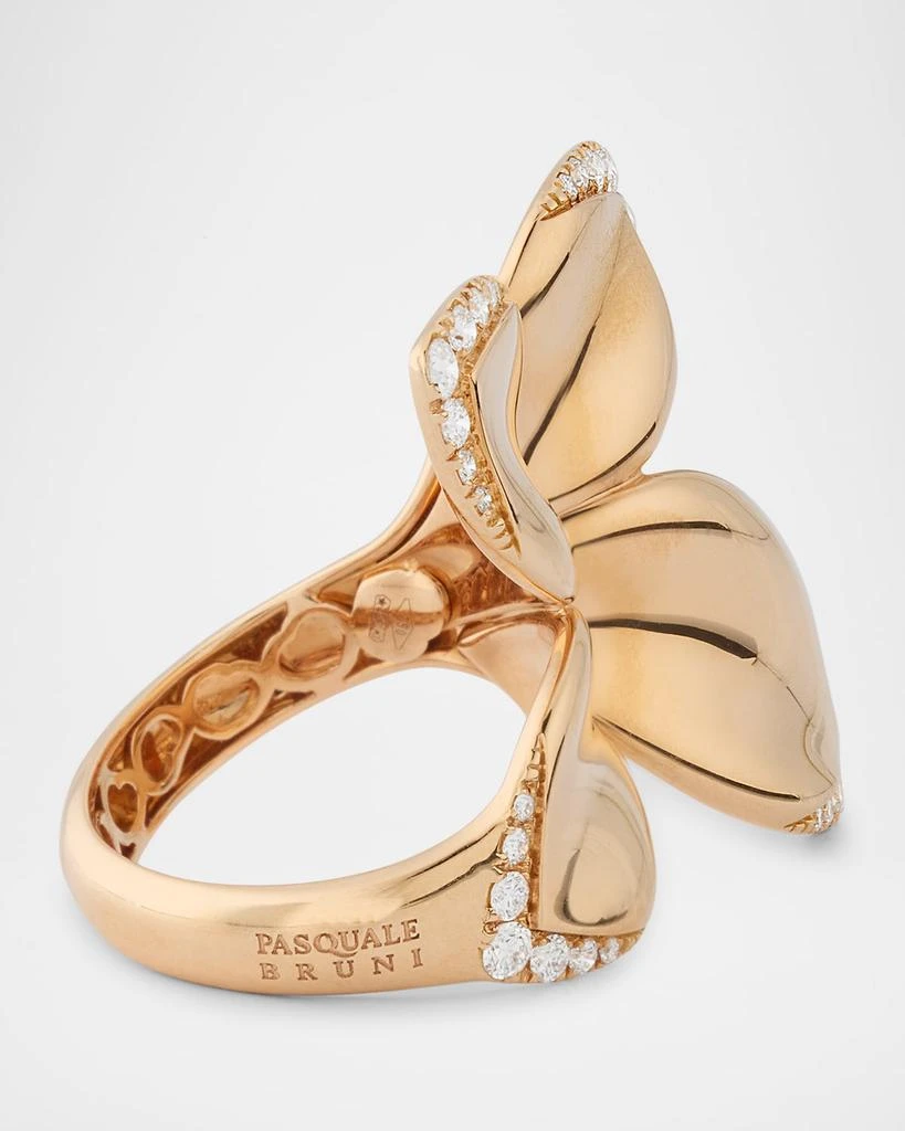 Pasquale Bruni Giardini Segreti 18K Red Gold Flower Ring with Diamond Petals 4