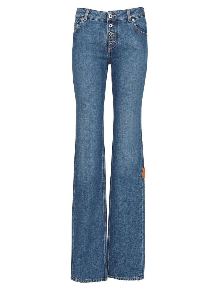 Off-White Off-White Oversized Cargo Jeans In Burnt Denim