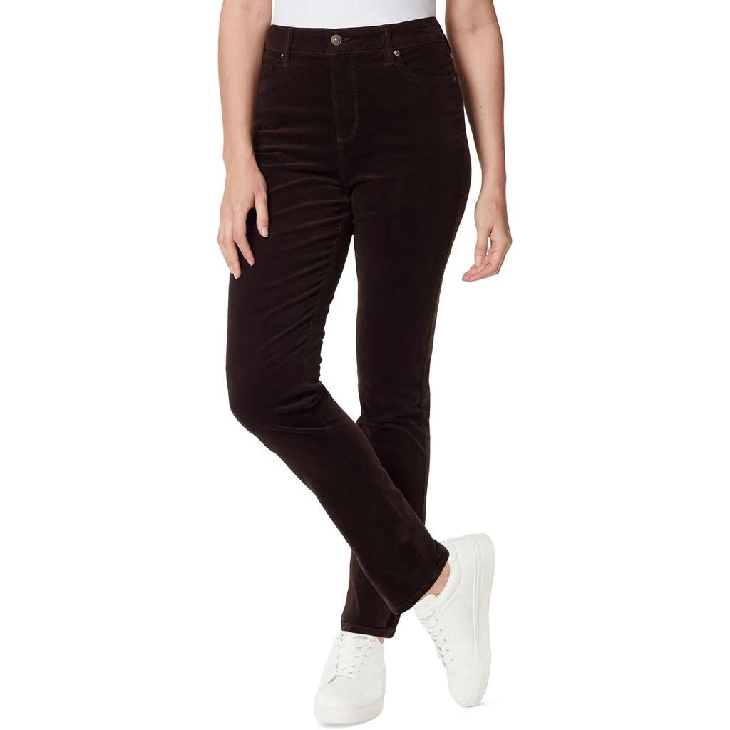 Gloria Vanderbilt Amanda Womens Slimming High Rise Straight Leg Pants 6