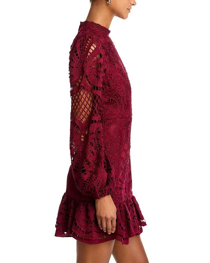 AQUA Long Sleeve Lace Dress - Exclusive 4