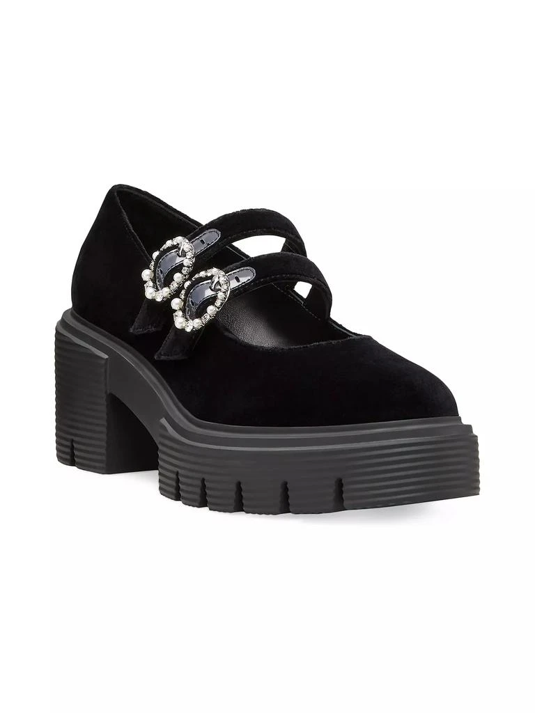 Stuart Weitzman Soho Leighton 70MM Velvet Mary Janes 2