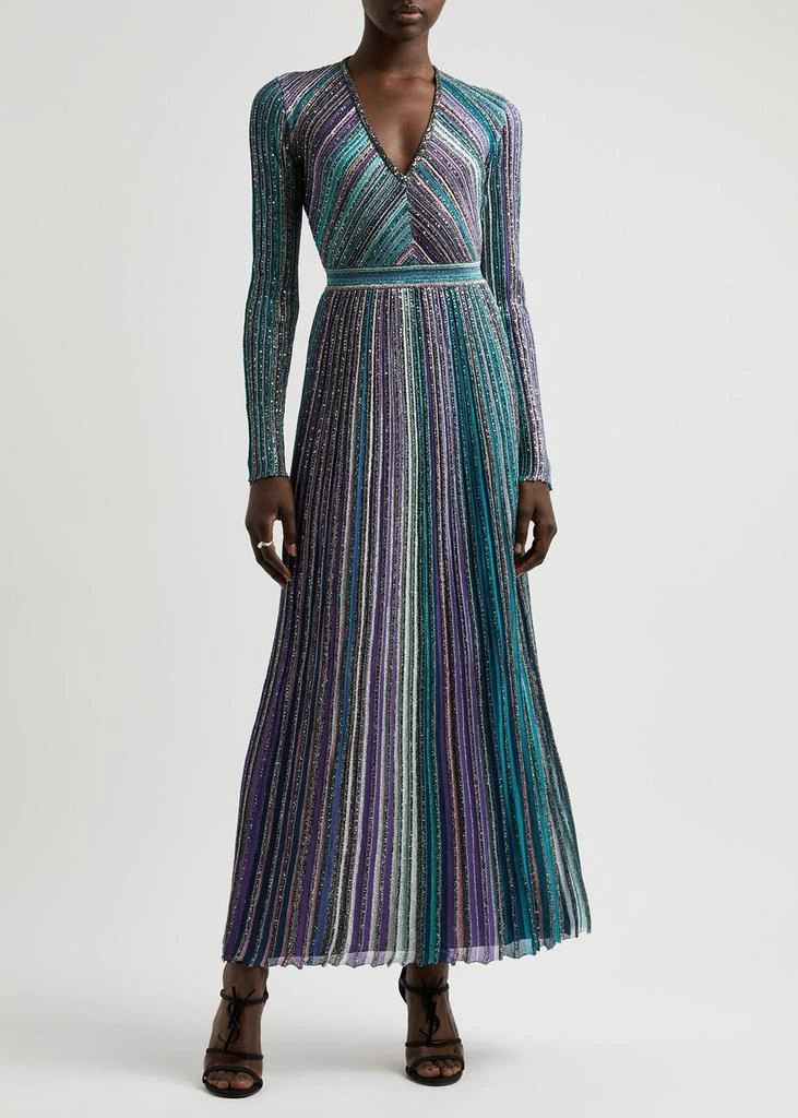 knee length dresses for ladies Ashera Metallic Knit Dress – Retrofete main image 1