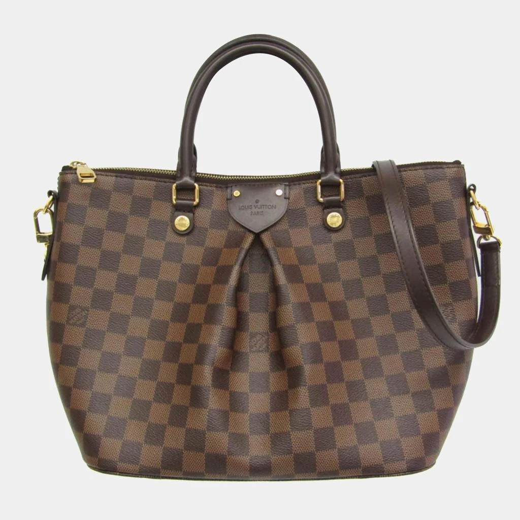 Louis Vuitton Louis Vuitton Brown Damier Ebene Canvas Siena MM Tote Bag 1