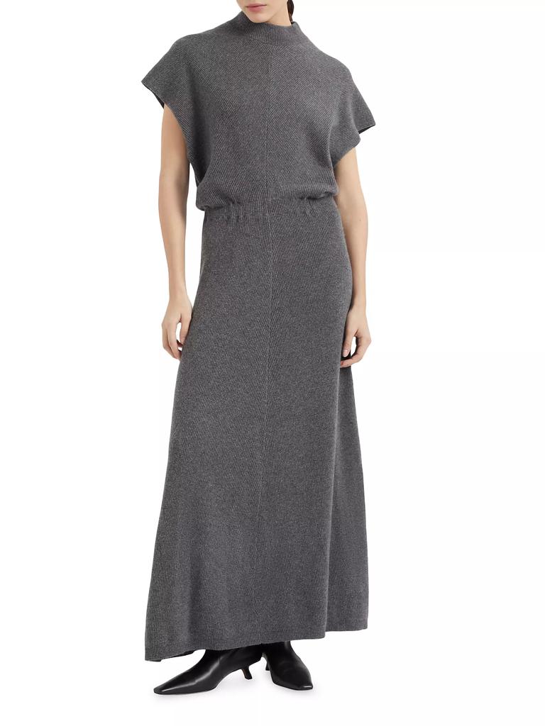 Brunello Cucinelli Cashmere English Rib Diagonal Knit Dress