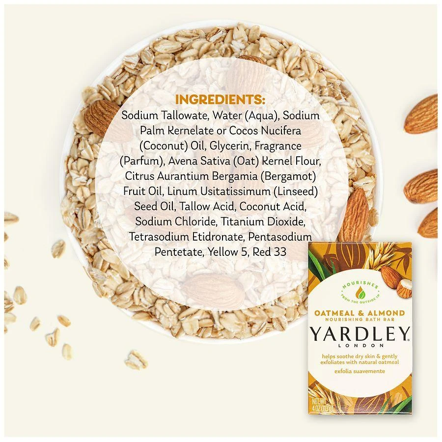 Yardley of London Nourishing Bath Bar Oatmeal & Almond 4