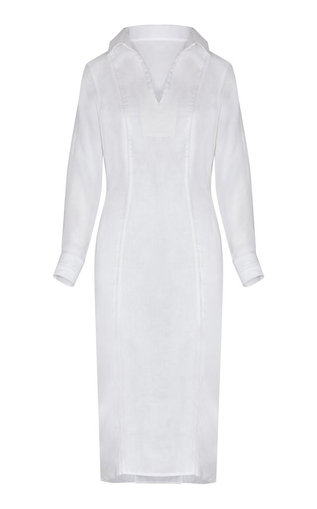 Andres Otalora Andres Otalora - Rosario Linen Midi Tunic Dress - Off-White - US 12 - Moda Operandi