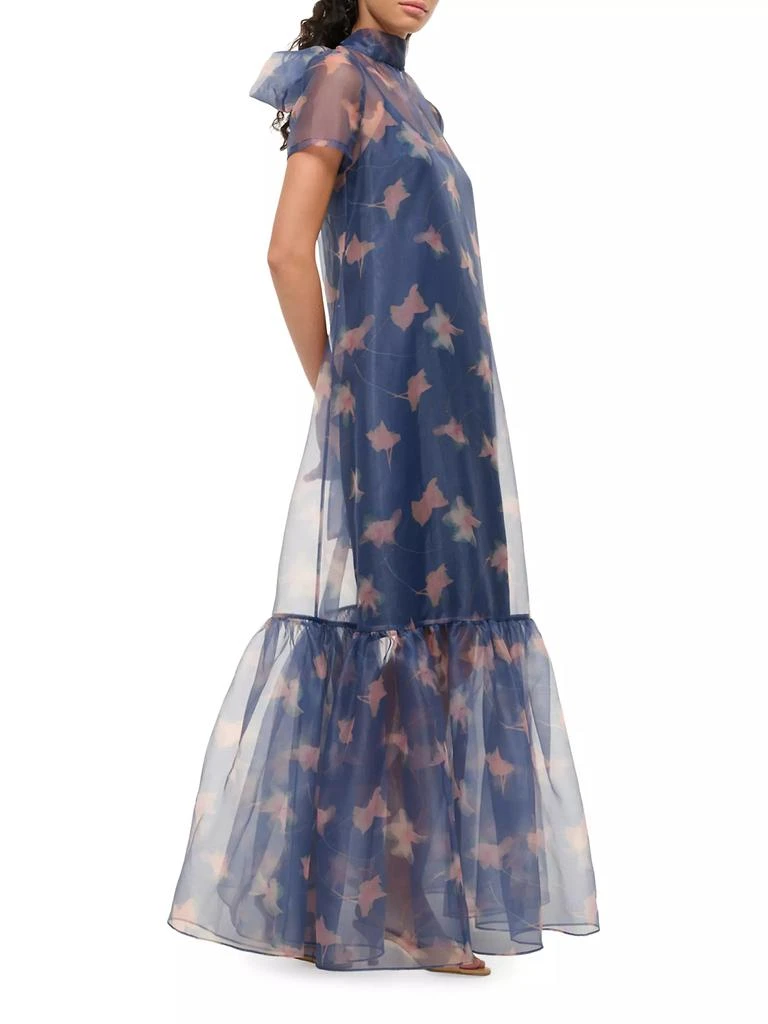 Staud Calluna Ruffled Sheer Floral Organza Gown 3