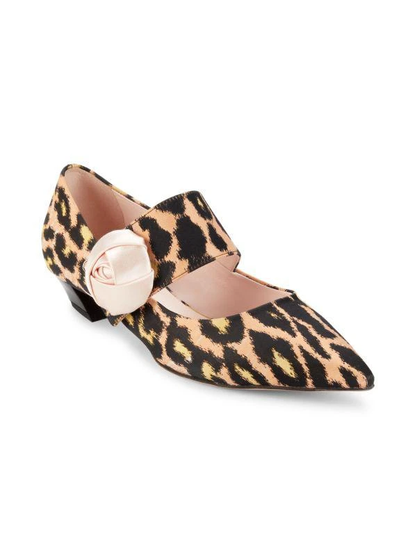 Roger Vivier Leopard Print Kitten Heel Pumps 2