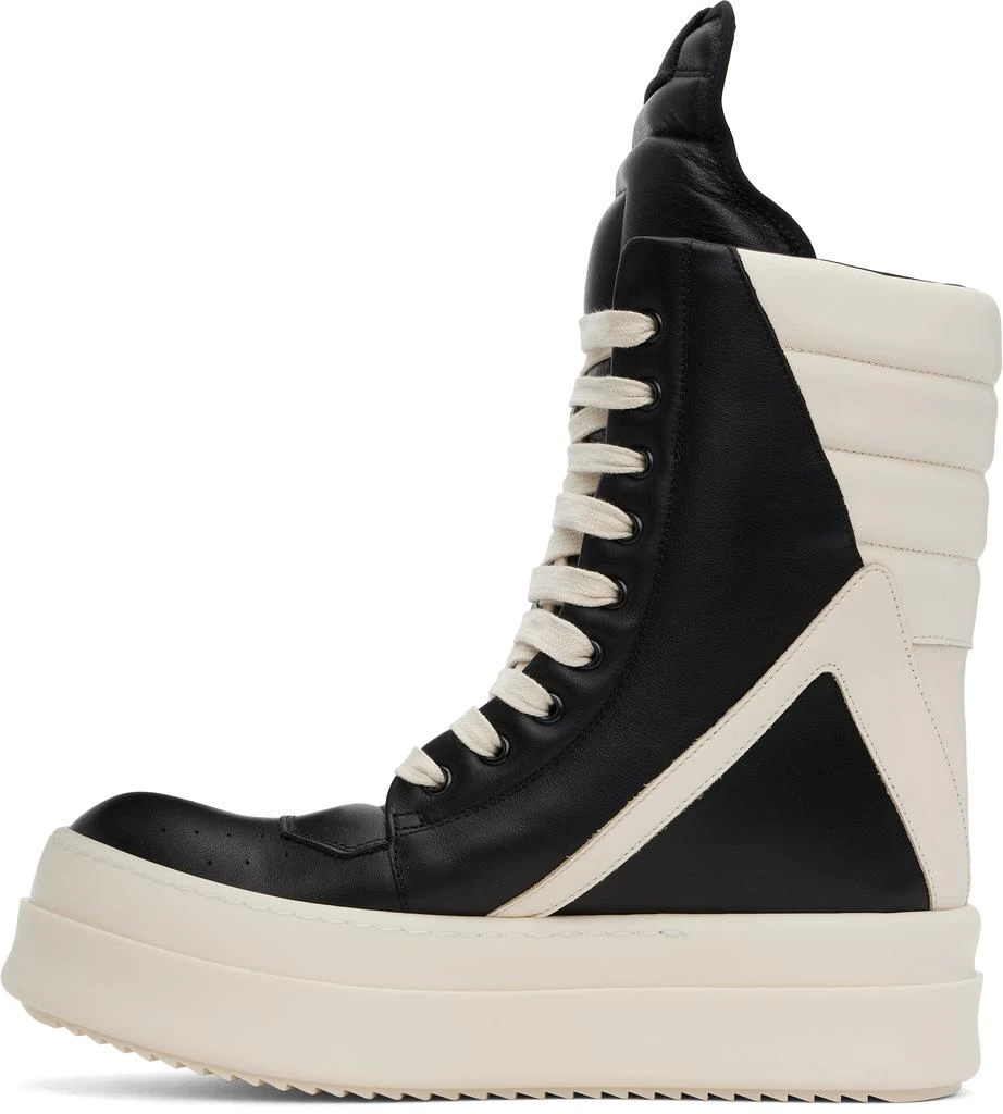 Rick Owens Black & Off-White Hollywood Mega Geobasket Sneakers 3