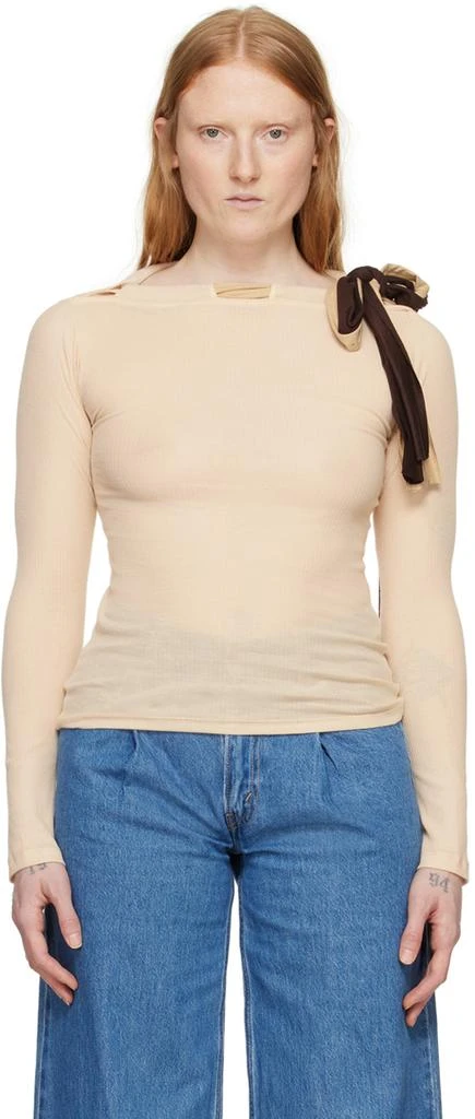 Baserange Beige Circ Long Sleeve T-Shirt 1