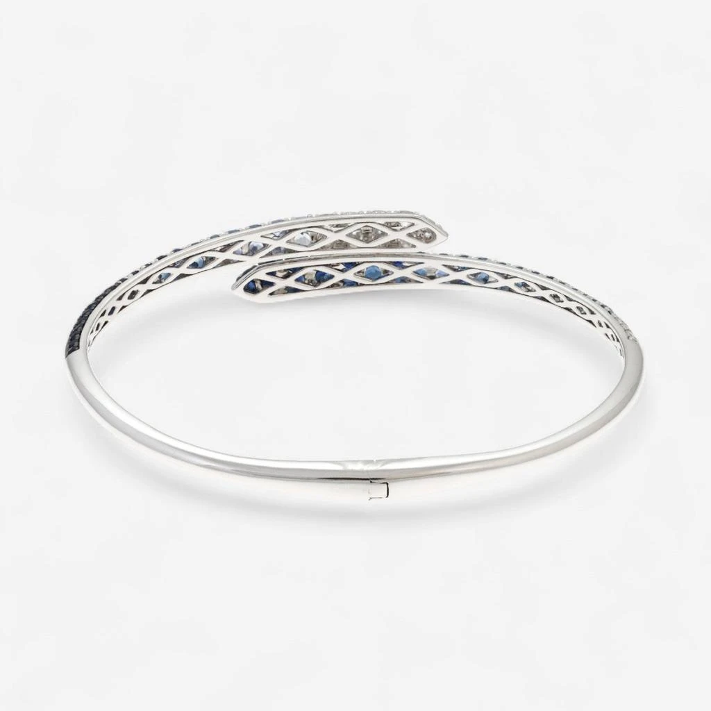 Alberto Milani Alberto Milani Ombre 18K White Gold Diamond
Blue Sapphire Bypass Cuff Bracelet G0063E 3