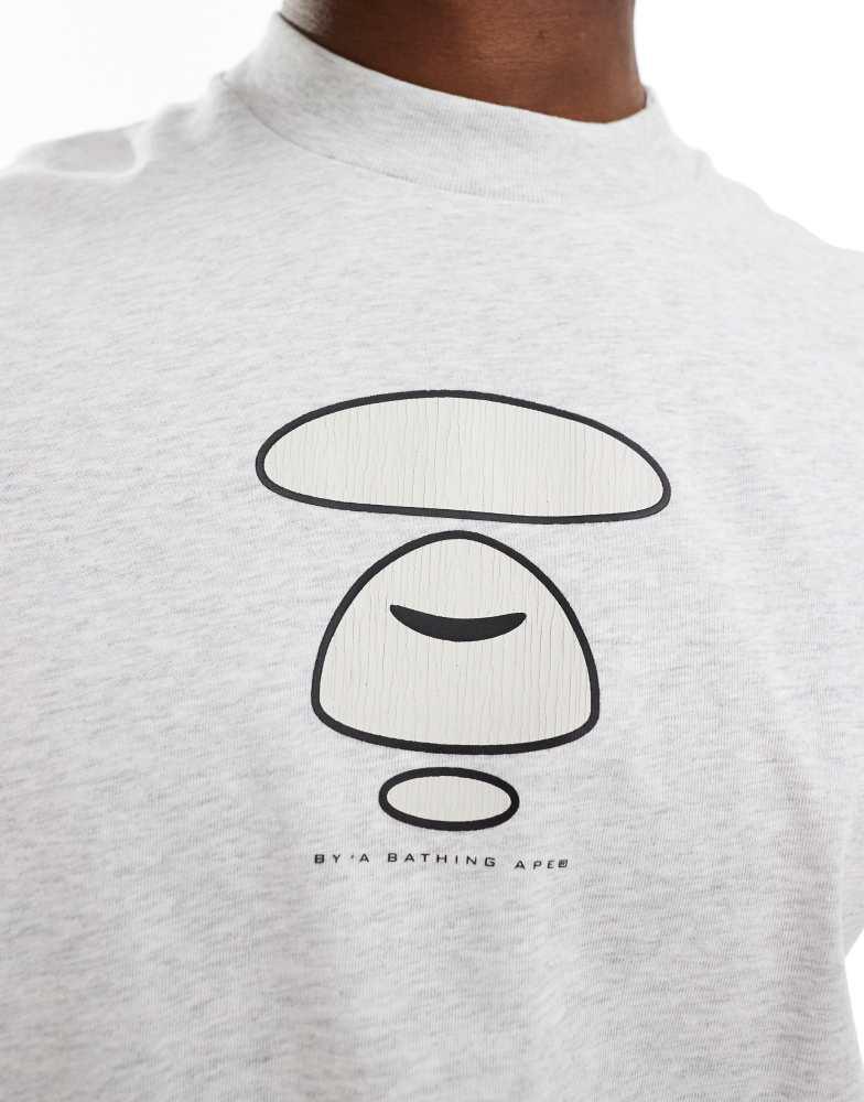 AAPE Aape By A Bathing Ape logo ombre t-shirt in grey