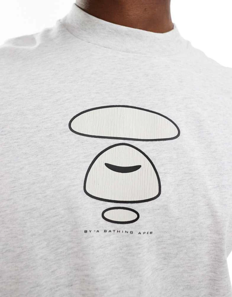 AAPE Aape By A Bathing Ape logo ombre t-shirt in grey 2