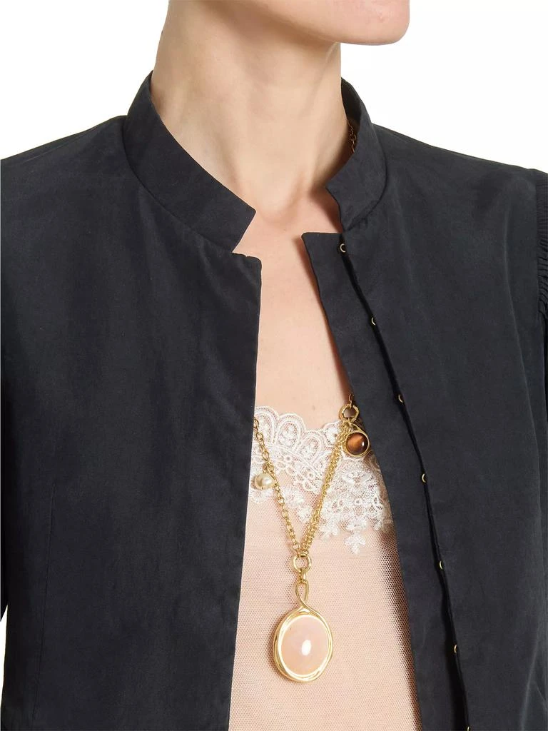 Chloé Silk Puff-Sleeve Jacket 6