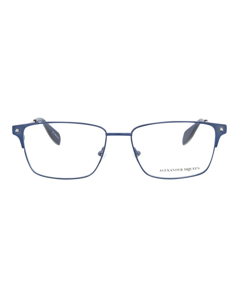 Alexander McQueen Square-Frame Metal Optical Frames