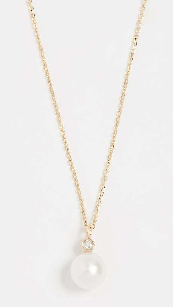 MATEO 14K   Pearl and Diamond Dot Necklace 5