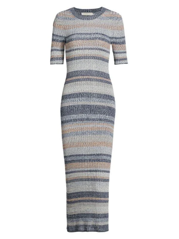 Zimmermann Wonderland Striped Rib Knit Midi Dress 2