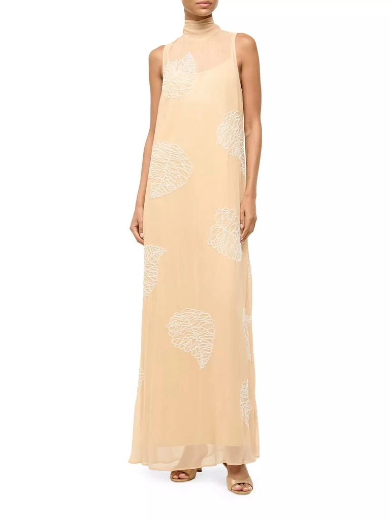 Staud Rubi Leaf-Motif Maxi Dress 2