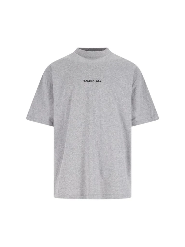Balenciaga Balenciaga Logo Embroidered Crewneck T-Shirt 1