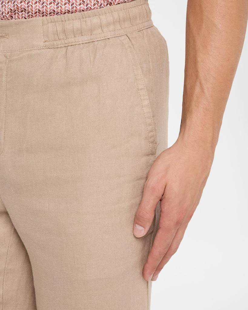 BUGATCHI Men's Tristan Linen Drawstring Pants 5