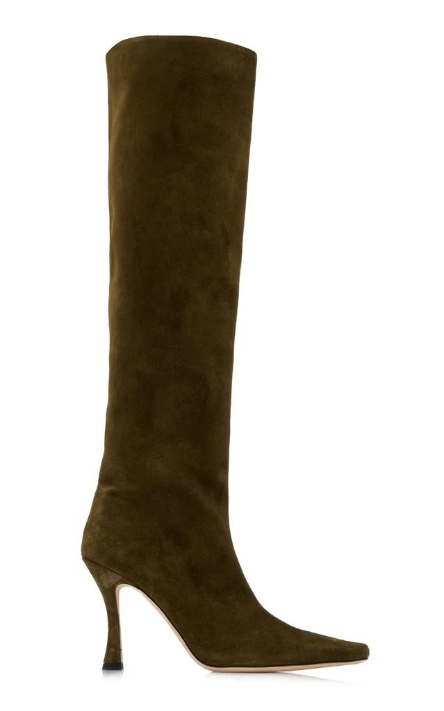 Staud STAUD - Cami Suede Knee Boots - Green - IT 37 - Moda Operandi 1