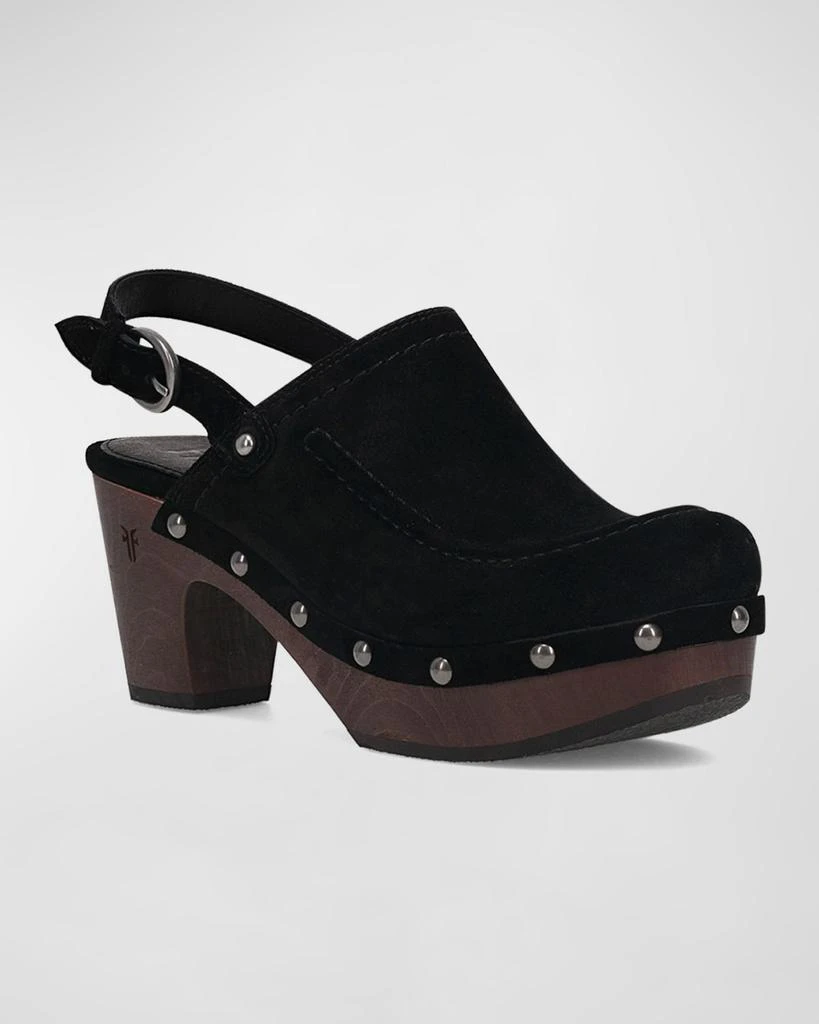 Frye Jessica Suede Slingback Clogs 2