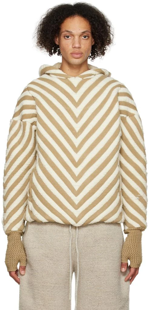 Isa Boulder SSENSE Exclusive Tan & Off-White Arrow Hoodie 1