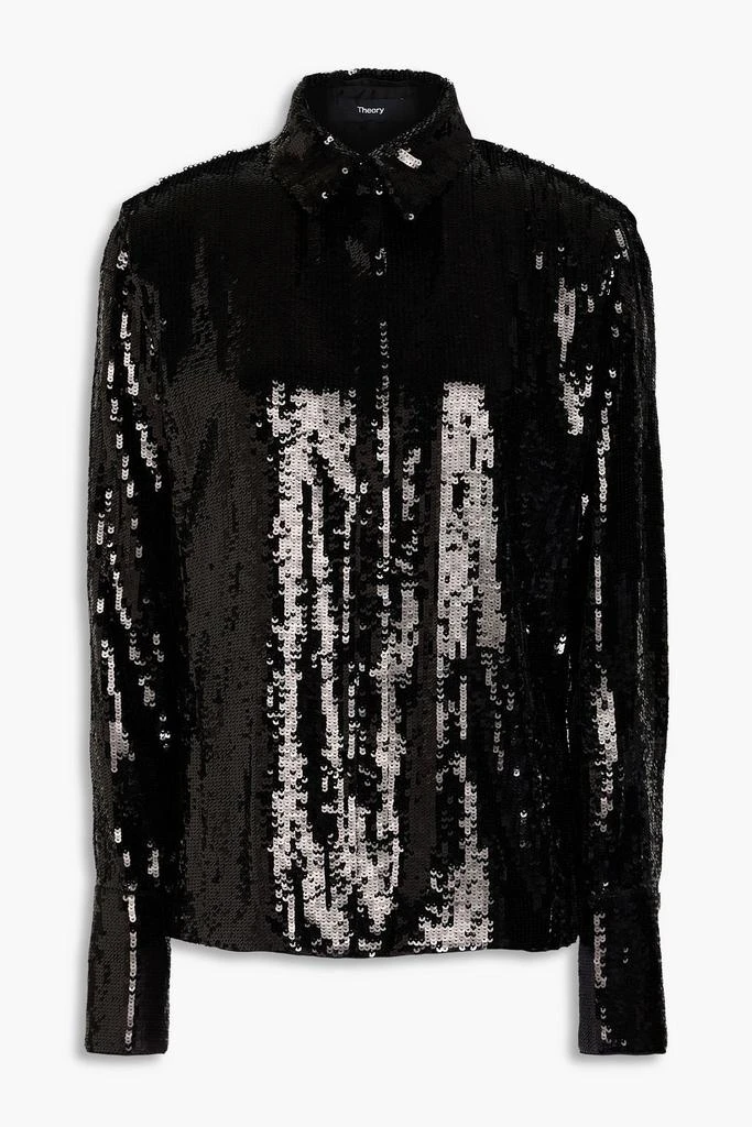 Theory Sequined satin blouse 1